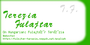 terezia fulajtar business card